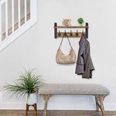 Coat Hooks Wall Mount Floating Shelf (Large & XL)